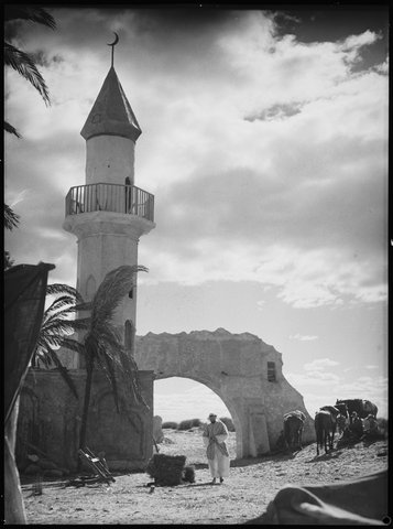 Mosque built for film "40,000 Horsemen", Kurnell, NSW, Australia 1940