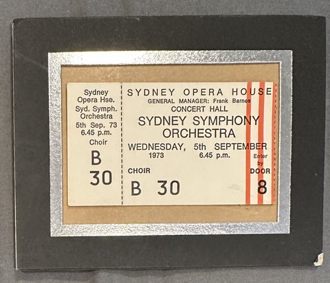 First Performance Concert Hall Sydney Opera House, 1973