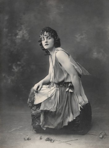 P.L. Travers as Titania in a production with Alan Wilkie, c. 1922