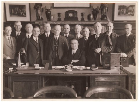 Bertram Stevens and cabinet 1939 Flickr 5569931672 e072882335 o