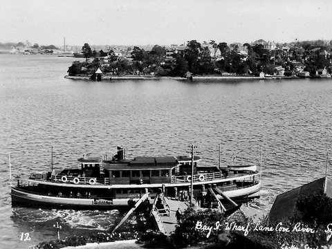Sydney ferry LADY CHELMSFORD at Lane Cove, 1920s
