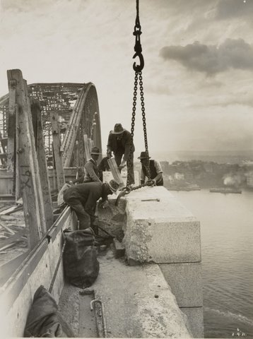 Bridge pylons 1931 slnsw