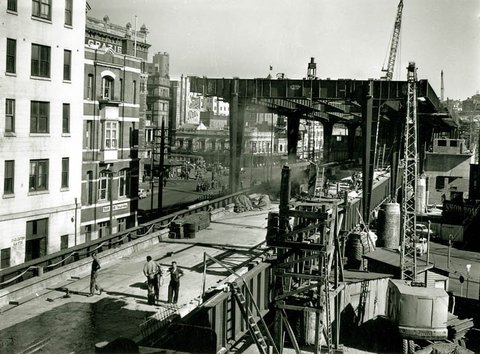 Cahill Expressway Construction, 1955