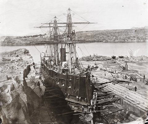 'Atalante', Fitzroy Dock, Sydney, 1873