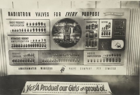 AWA valve display, 1930