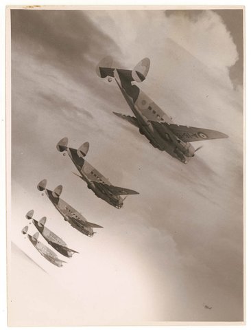 RAAF Lockheed Hudsons, n.d., by Sam Hood, c. 1940