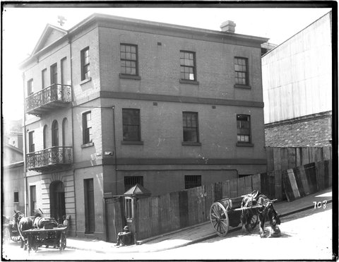 Commercial building, corner of Slip Street and Lime Street, Darling Harbour, c. 1907