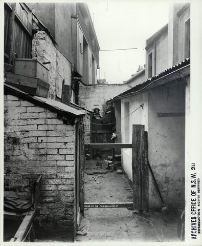 Rear of 93 Cumberland Street, The Rocks (NSW) (Rocks Resumption photographic survey), c. 1901