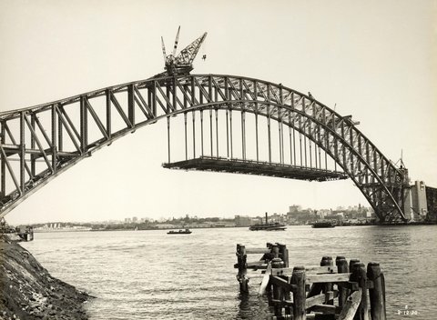 Sydney Harbour Bridge - View from Milsons Point, c. 1930