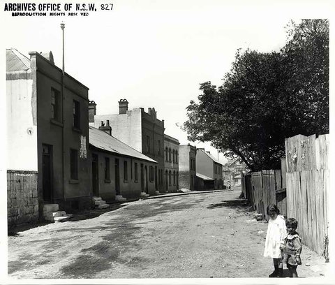Cumberland Street, The Rocks, 1901