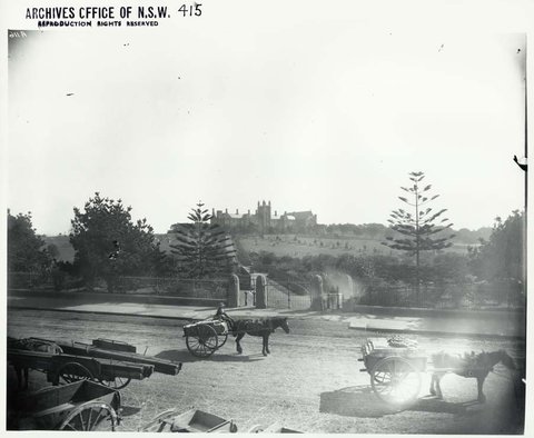 Sydney University - main building and Great Hall, c. 1891