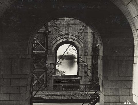 Sydney Harbour Bridge Transverse Archways through Pylon Tower, c. 1931