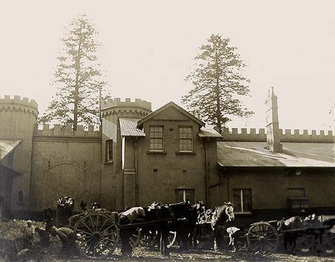 Government stables, north wing from courtyard, c. 1913
