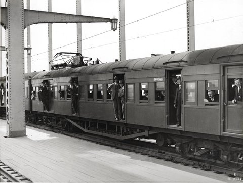 First Electric Train on Main Span, 1932