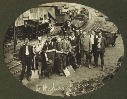 Eveleigh Workshops during the 1917 railway strike