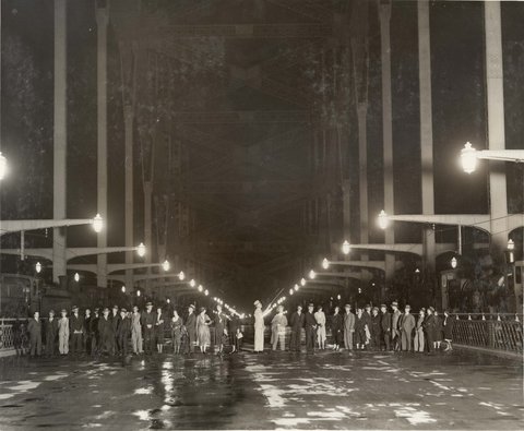 Sydney Harbour Bridge - Bridge Lighting Switched on for First Time, 1932