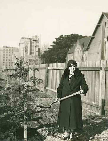 Tree planting at the Crescent Parklets, 1931, c. 1931