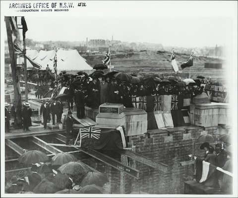 Laying the foundation stone, Central Station 1903