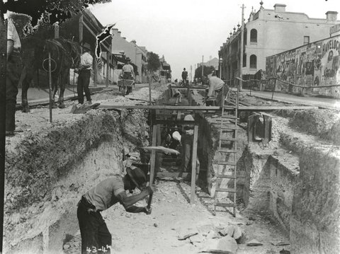 Construction work, Balmain, c. 1903