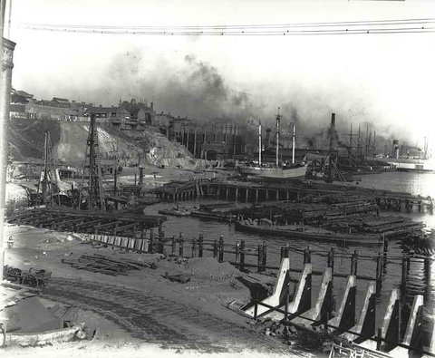 Reconstruction of Darling Harbour, 1909, c. 1909
