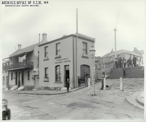 Harts stairs, The Rocks, 1901