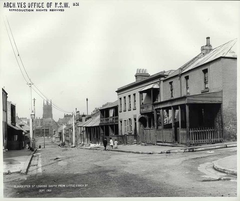 Gloucester Street, The Rocks, 1901–09