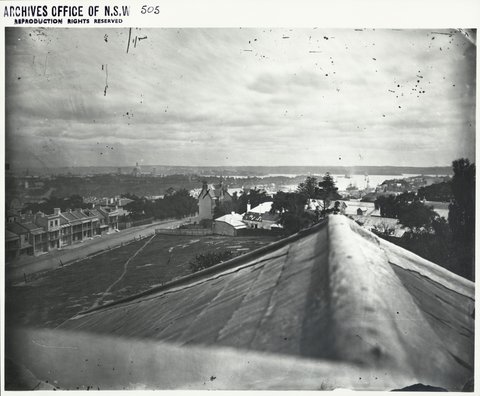 Woolloomooloo - from the "Hilton" residence in Darlinghurst, 1879