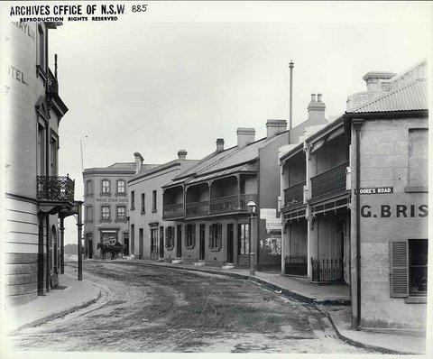 Bettington Street and Moores Road, The Rocks, 1901
