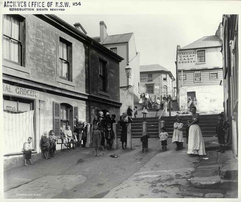 Cumberland Place, The Rocks, 1901