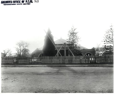 Parramatta Court House - under construction, 1885