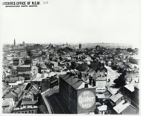 View of Sydney (from The Rocks), 1904
