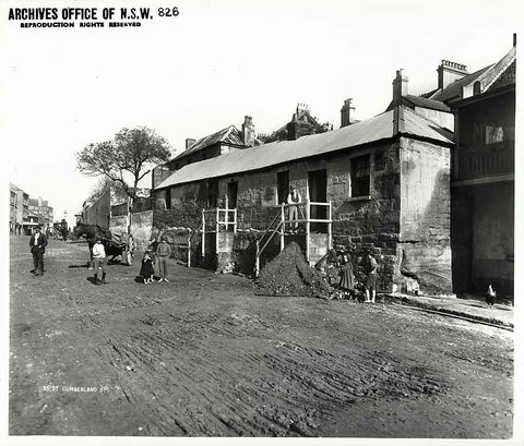 Cumberland Street, The Rocks, 1900