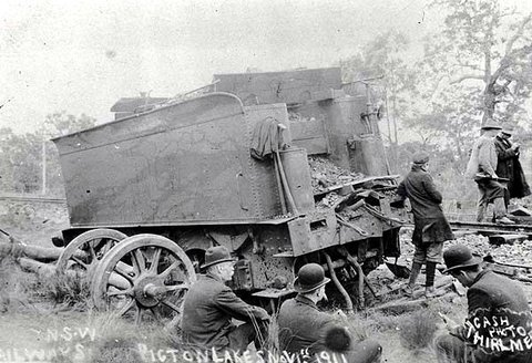 Train derailment Picton Lakes, 1911, c. 1911