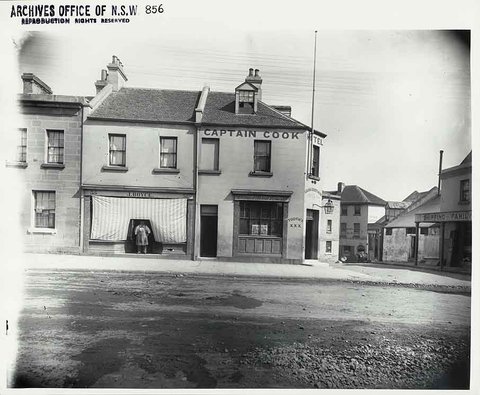 Captain Cook Hotel, The Rocks, 1887–89