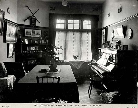 Inside a Daceyville house, 1914