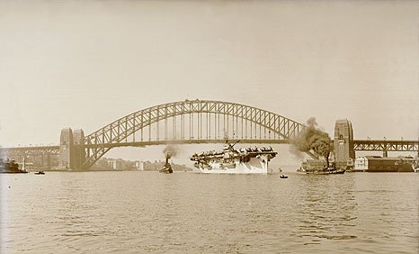 HMS Arbiter on Sydney Harbour, c. 1940