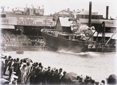 Launch of the Captain Cook 1892