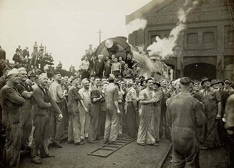 Preparing for a test run, c. 1945