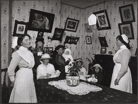 At the Newtown Baby Clinic, c. 1914