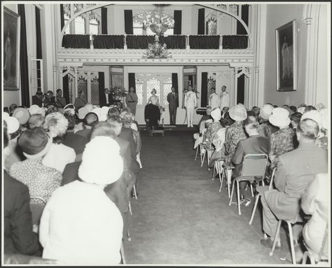 Royal visit 1963 - Investiture held by H.M. Queen at Government House, Sydney NSW, c. 1963