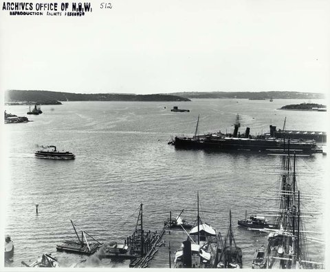 View of Sydney Harbour from Dawes Point, c. 1903