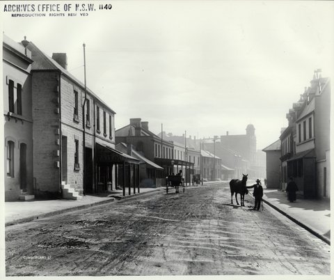 Cumberland Street, The Rocks (NSW) (Rocks Resumption photographic survey), 1901