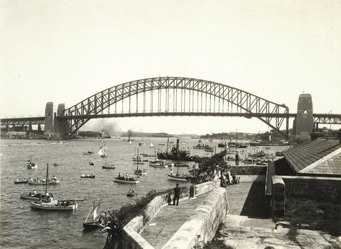 Water Pageant from Admiralty House.(Sydney Harbour Bridge Photographic Albums), 1932