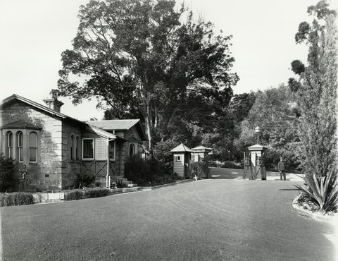 Cranbrook (private residence 1859-1900, residence of the NSW Governor 1900-1917, now Cranbrook School) - entrance gates, Bellevue Hill (NSW), 1859–1917