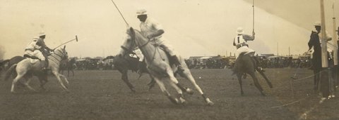 StateLibQld 2 233937 Action on the polo field at Camden, 1924