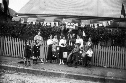 Welcome Home for returning World War I soldier Fred Tippett, 1919