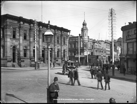 Bridge Street and The Exchange, Sydney, 1898