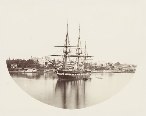 142 HMS Galatea in Farm Cove, c. 1870