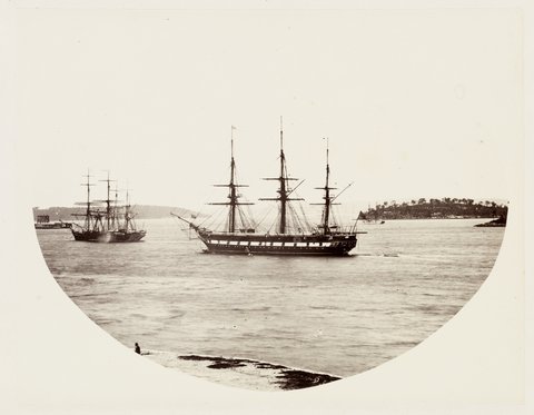 141 HMS Clio at Anchor in Farm Cove, 1872