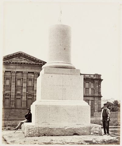 154 Cooks Statue Pedestal SH 207, 1872